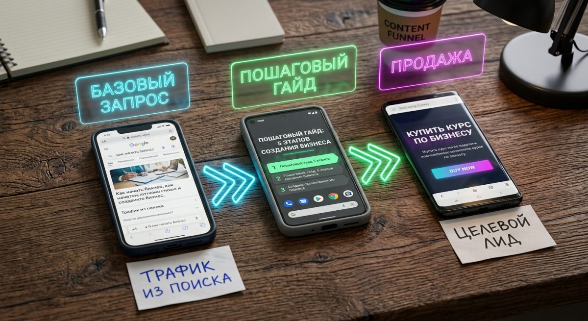 Схема сериальной структуры видео и воронки продаж на YouTube